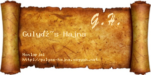 Gulyás Hajna névjegykártya